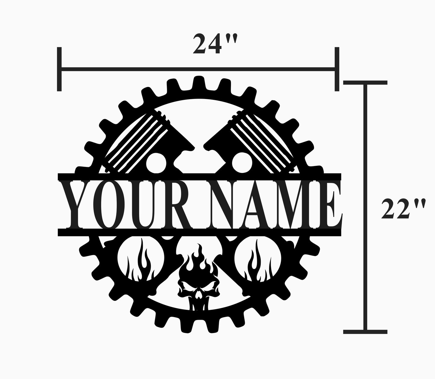 Cross-Piston Monogram